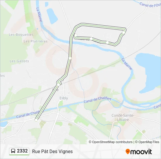 2332 Bus Line Map