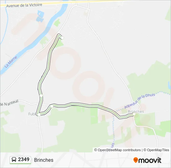 Plan de la ligne 2349 de bus
