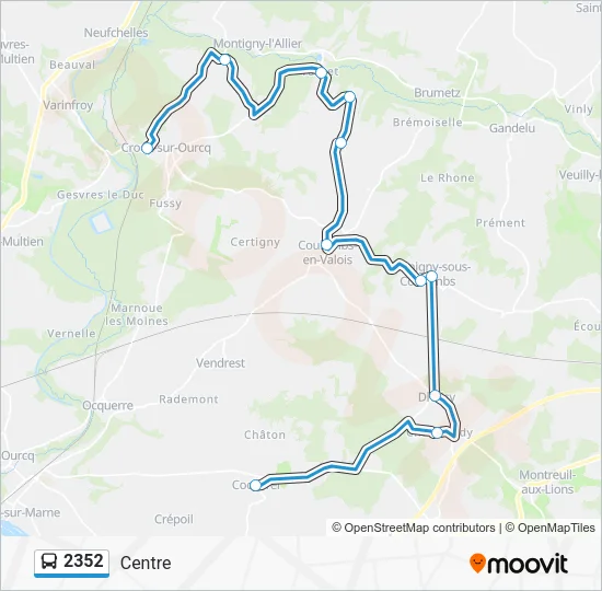 2352 Bus Line Map