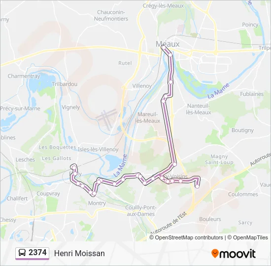 2374 Bus Line Map