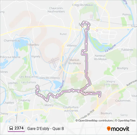 2374 Bus Line Map