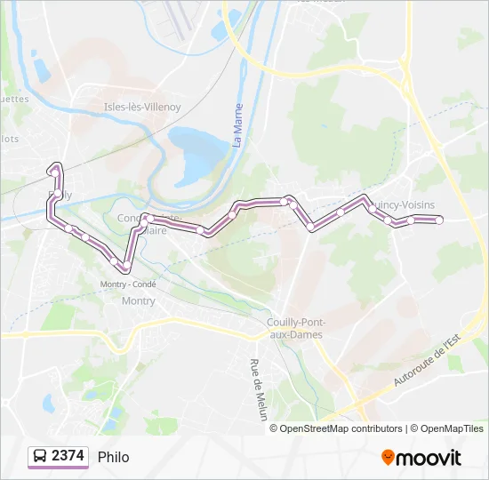 2374 Bus Line Map