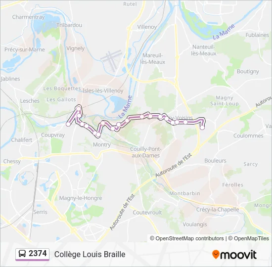 2374 Bus Line Map