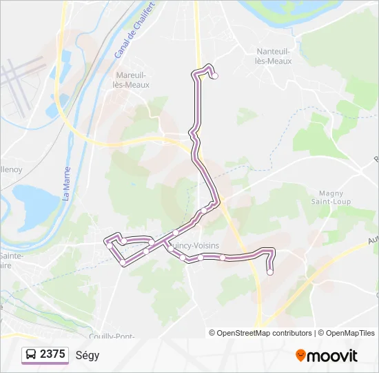 2375 Bus Line Map