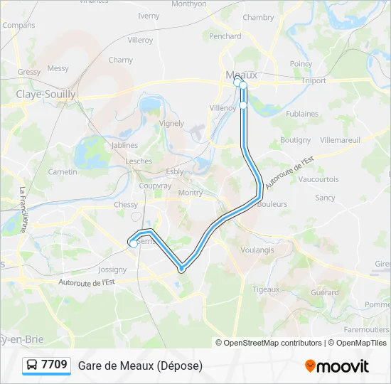 7709 Bus Line Map
