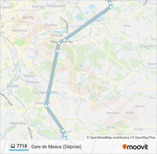 7718 Bus Line Map