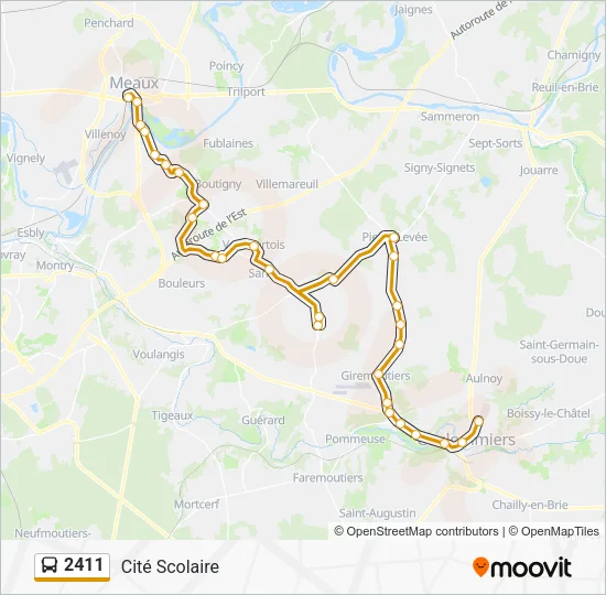 2411 Bus Line Map