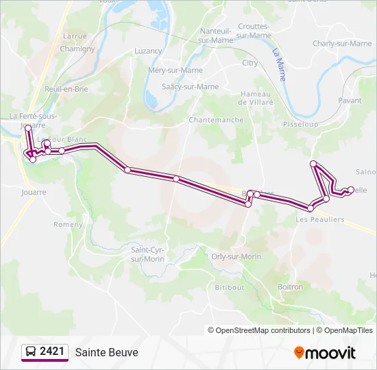 2421 Bus Line Map