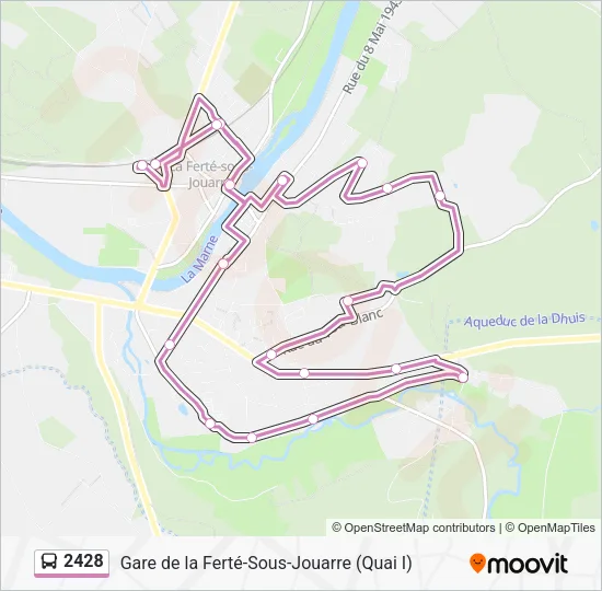 Plan de la ligne 2428 de bus