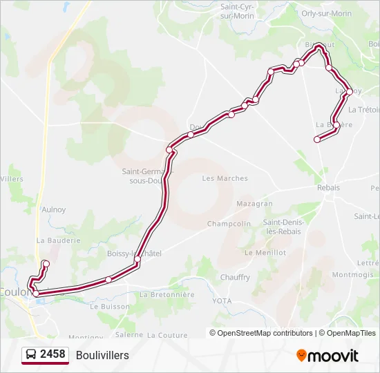 2458 Bus Line Map
