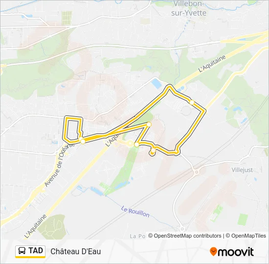Plan de la ligne TAD de bus