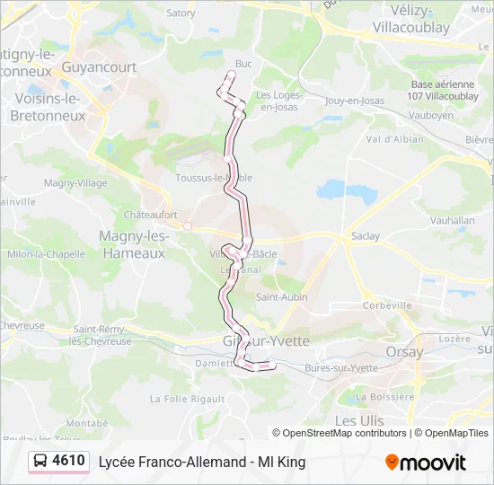 4610 Bus Line Map