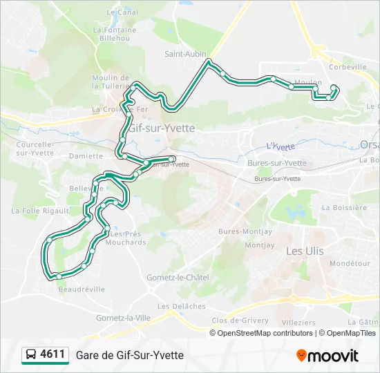 4611 Bus Line Map