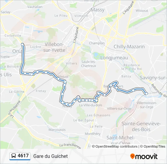Línea 4617: horarios, paradas y mapas - Gare du Guichet (Actualizado)