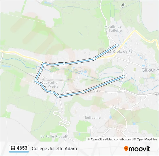 4653 Bus Line Map