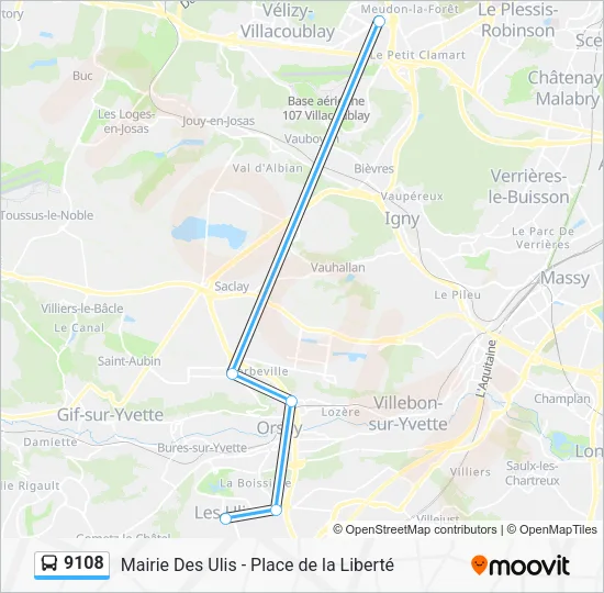 9108 Bus Line Map