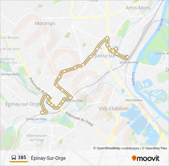 385 Route: Schedules, Stops & Maps - Épinay-Sur-Orge (Updated)