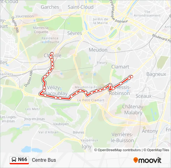 N66 Route: Schedules, Stops & Maps - Centre Bus (Updated)