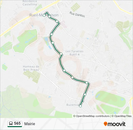 565 Itinéraire: Horaires, Arrêts & Plan - Mairie (mis à jour)