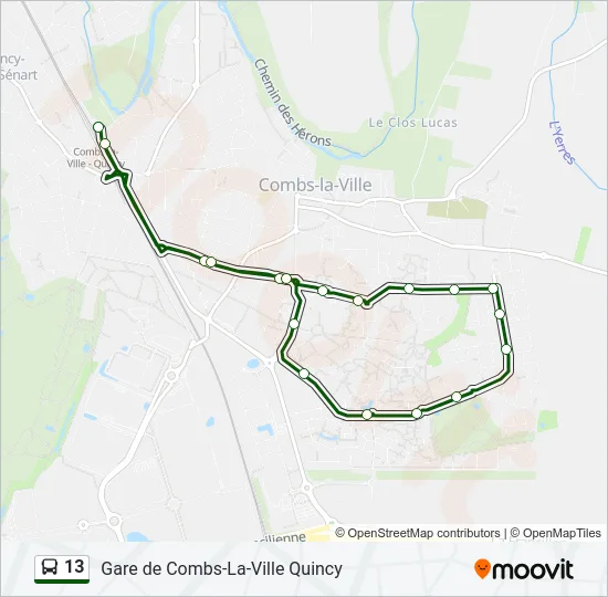 13 Bus Line Map