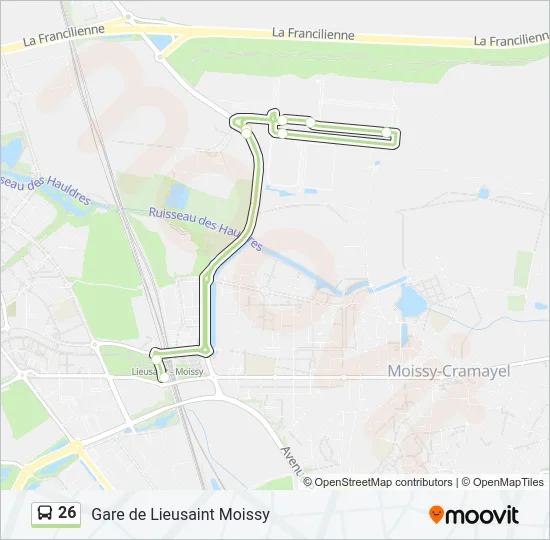 26 Bus Line Map