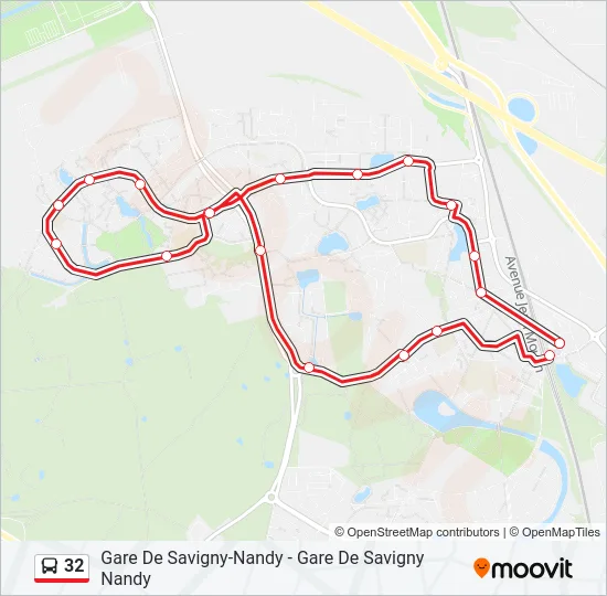 32 Bus Line Map