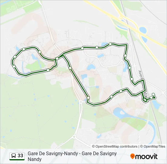 33 Bus Line Map
