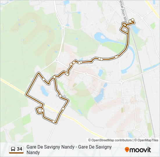 34 Bus Line Map