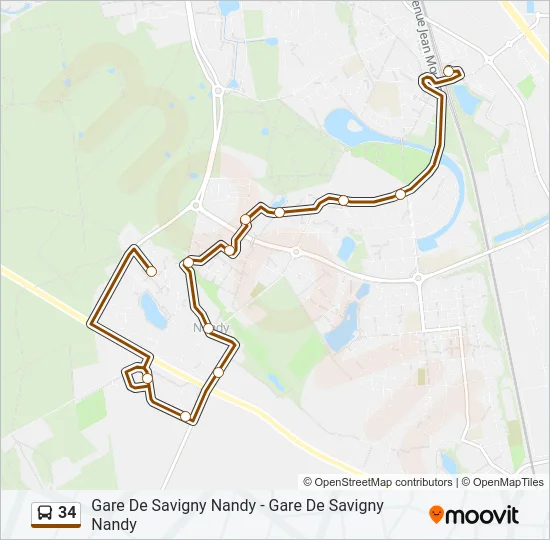 34 Bus Line Map