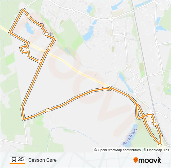 35 Bus Line Map