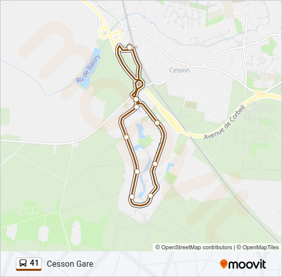 41 Bus Line Map