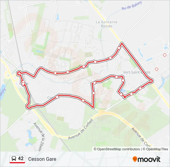 42 Bus Line Map