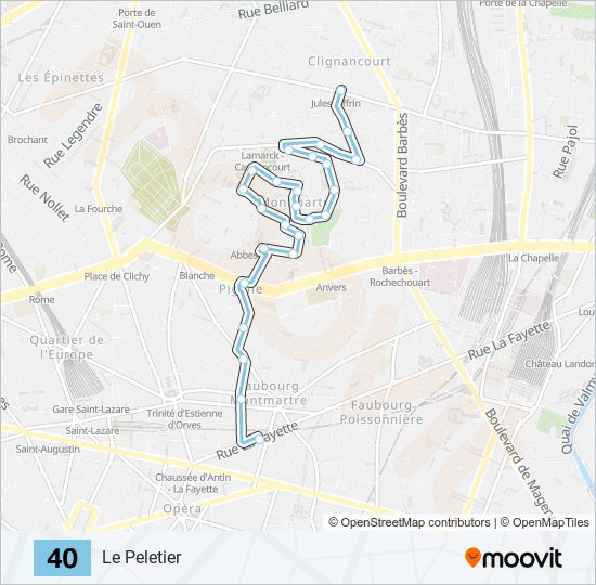 40 bus Line Map