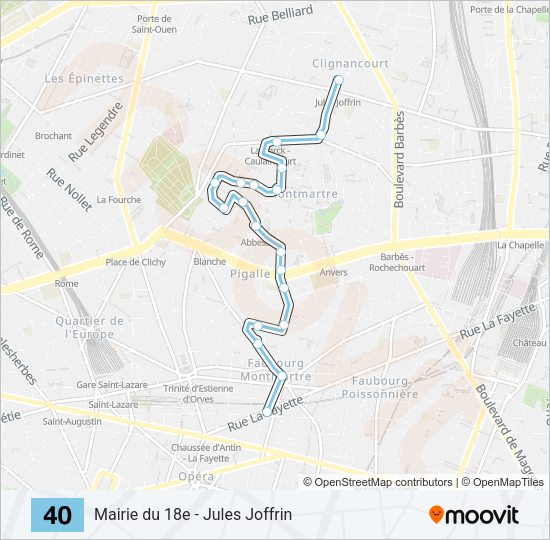 40 Bus Line Map
