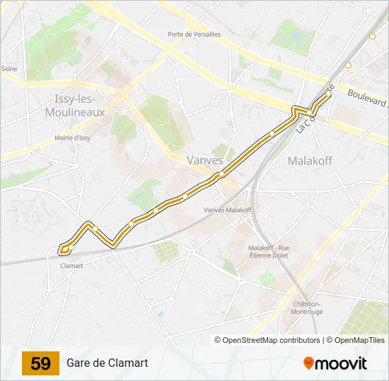 59 Bus Line Map