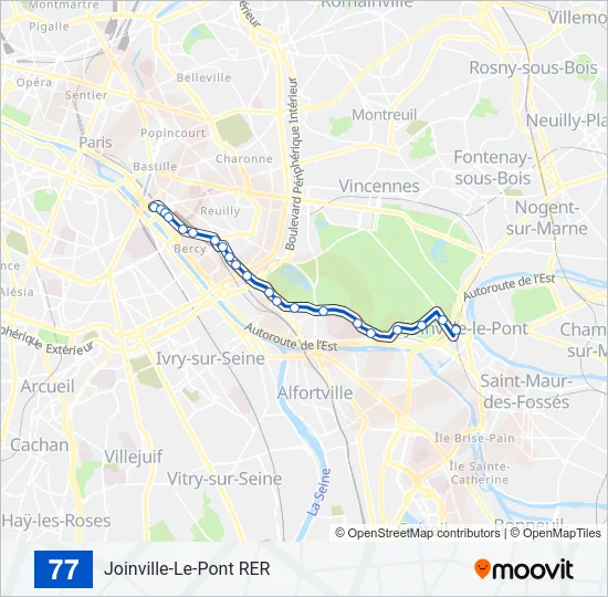 77 Bus Line Map