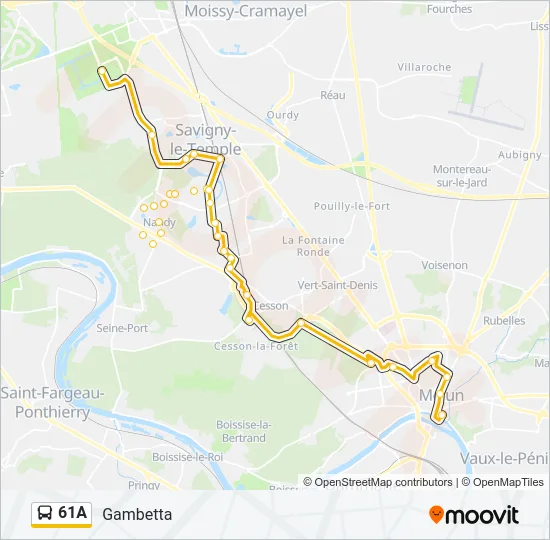61A Bus Line Map