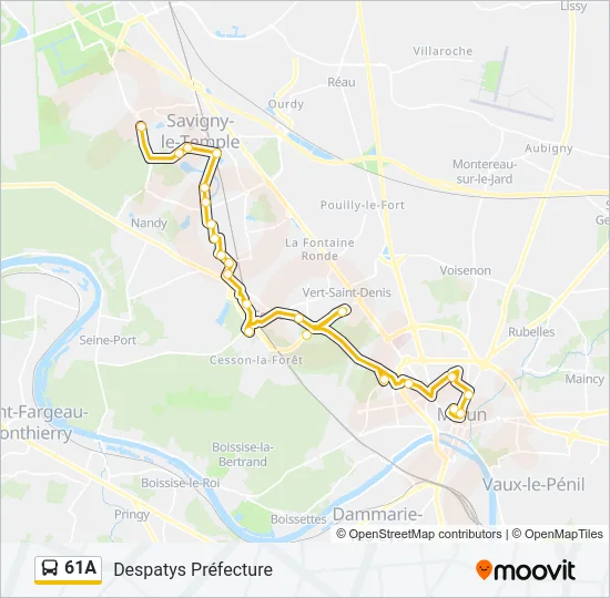 61A Bus Line Map