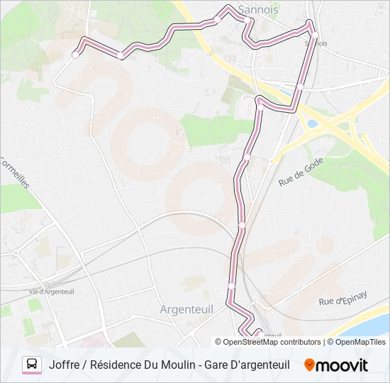 Plan de la ligne 30-42 de bus