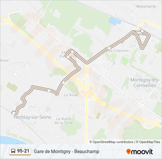 9521 Route: Schedules, Stops & Maps - Gare De Montigny - Beauchamp (Updated)