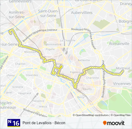 N16  Line Map