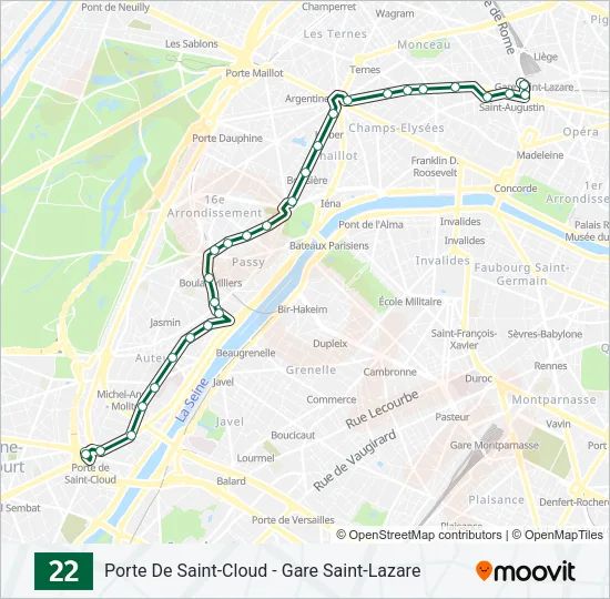 22 Bus Line Map