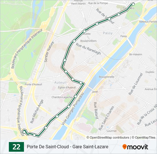 22 Bus Line Map