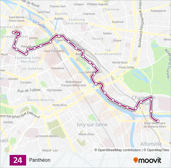 24 Bus Line Map