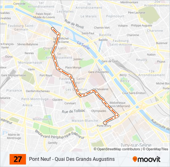 Mapa de 27 de autobús