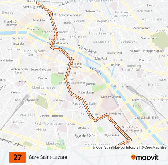 27 Bus Line Map