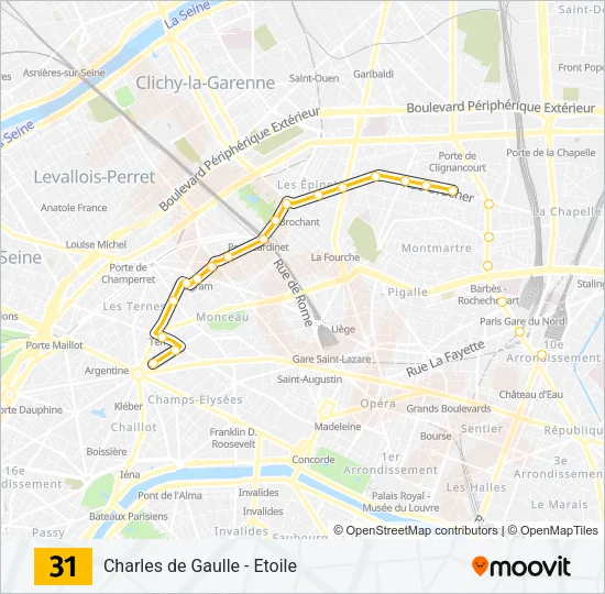 31 Bus Line Map