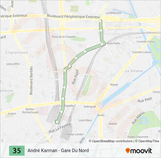 35 Bus Line Map