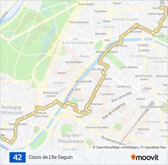 Mapa de 42 de autobús