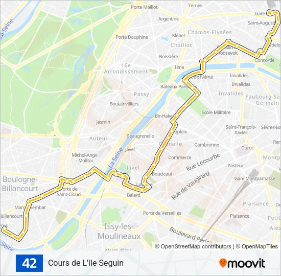 42 Bus Line Map